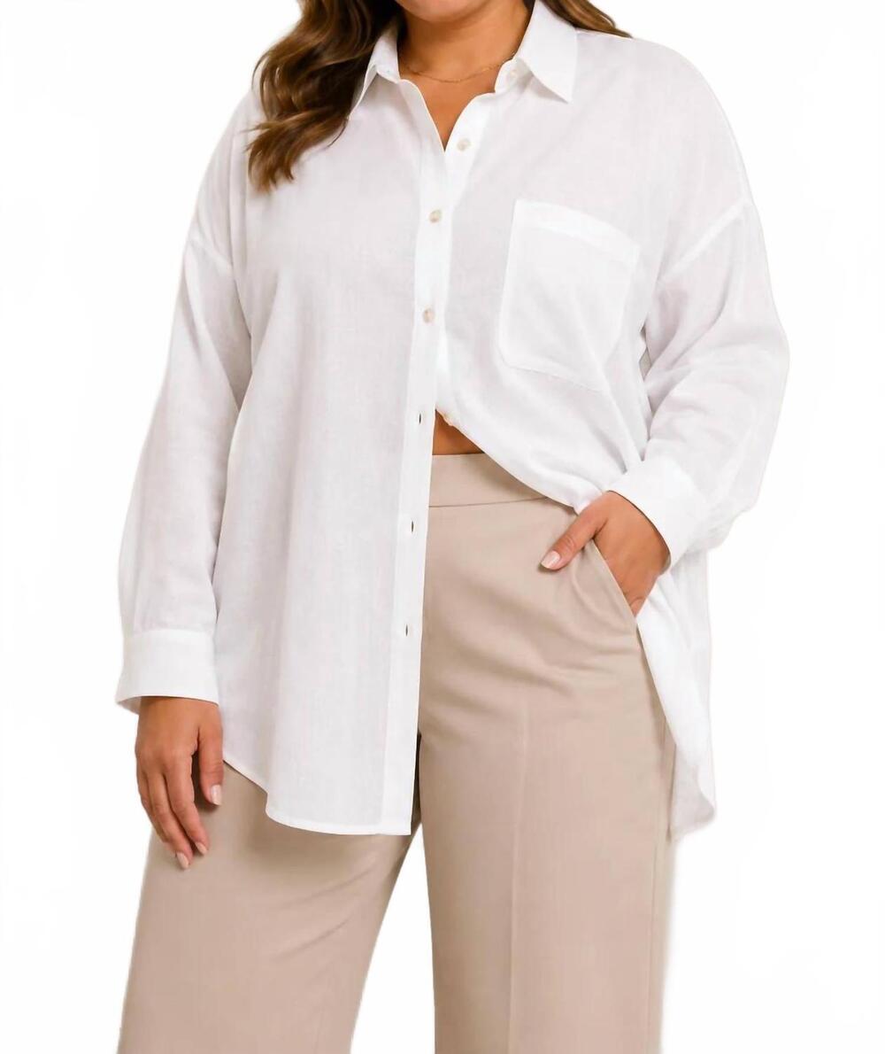 NEW BLU PEPPER charlie top - curvy in white